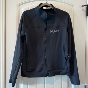 NUVO performance scuba-like/ stretch full zip jacket dark gray size small